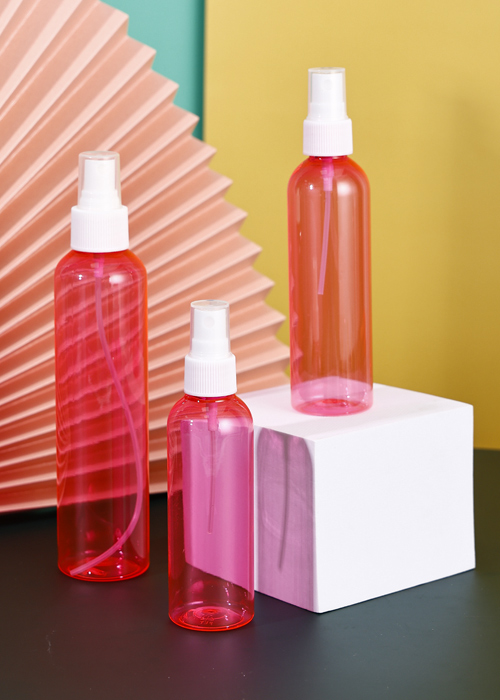 Botella PET rosa transparente 100ml-200ml