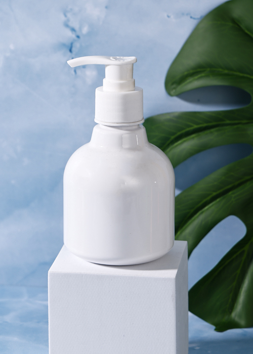 Botella de bomba de loción PET blanca esférica de 200 ml