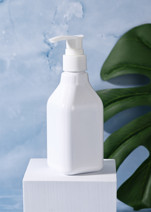 Botella de bomba de loción PET blanca de 300 ml