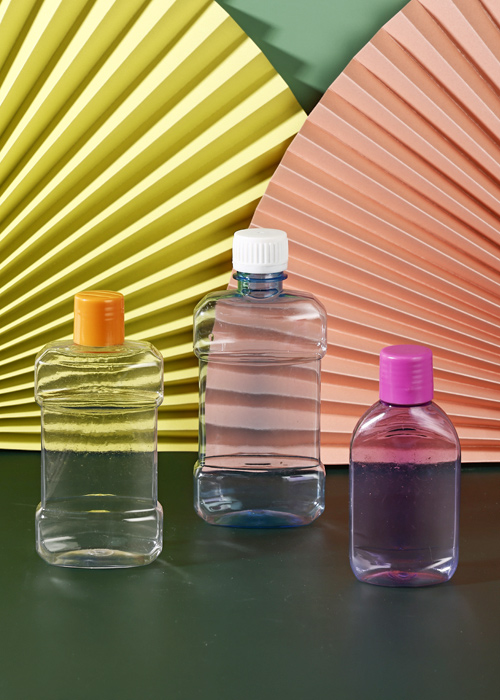 Botella de enjuague bucal transparente PET de 100-300 ml