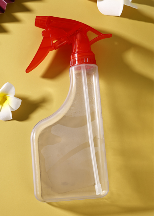 Botella de pistola de pulverización de mano transparente de PVC de 300 ml
