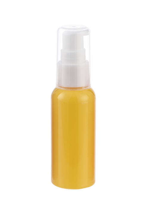Botella de bomba de presión de loción de color sólido de color PET de 50 ml, botella desinfectante fácil de llevar