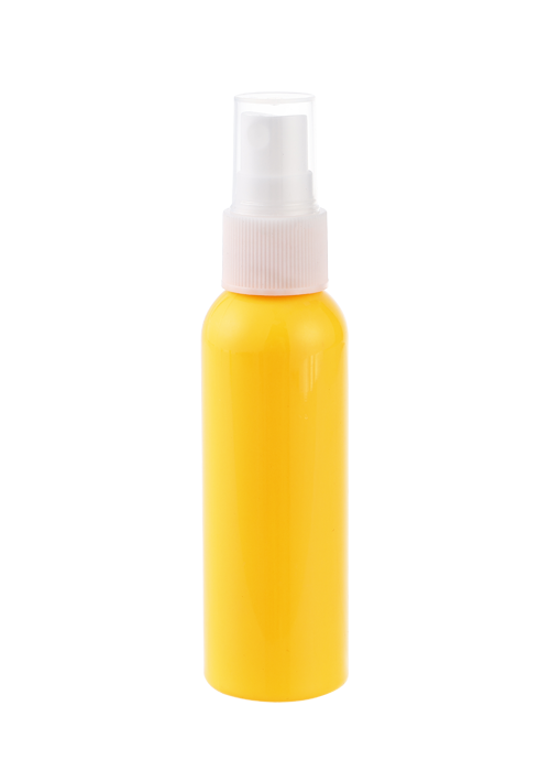 60ml color sólido PET spray botella redonda alcohol desinfectante sub-embotellado