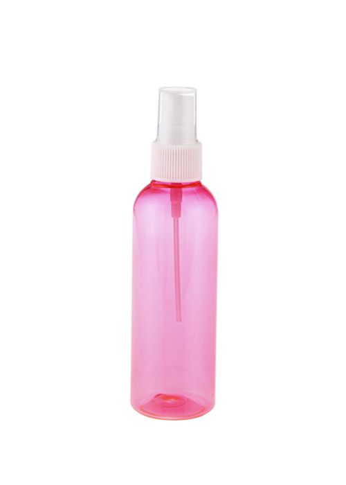 100-200ml botella de spray de PET transparente rosa desinfección limpieza líquido subembotellado