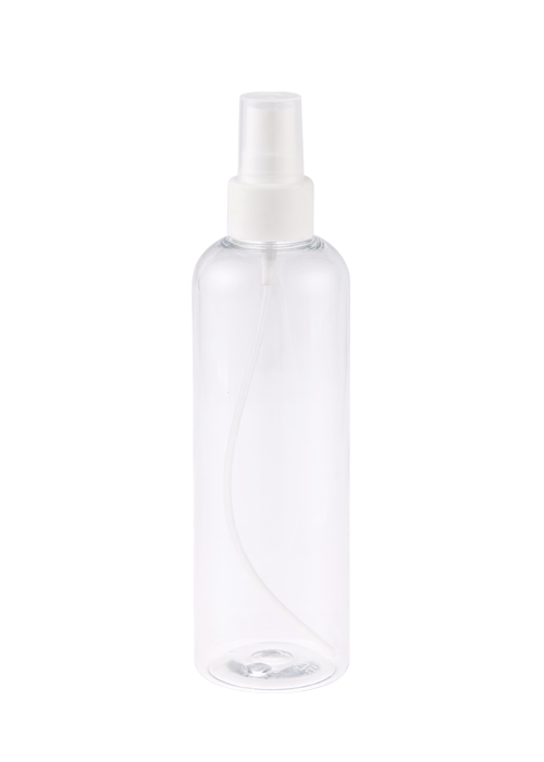 Botella de spray redonda transparente PET de 100-200 ml
