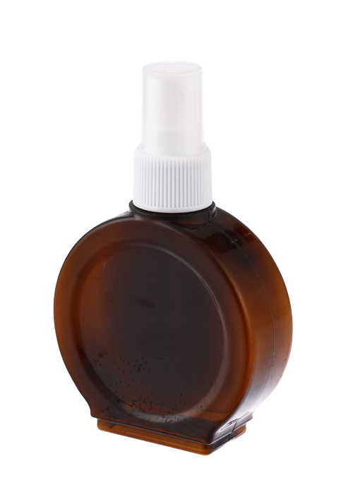 Botella de spray plana redonda PET de 80 ml