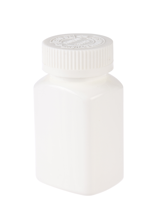 Botella de cápsula de producto de salud de tres estaciones PE de 100 ml con tapa de presión