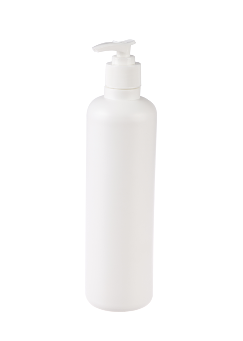 500ml PE gel loción bomba de presión botella gel de ducha champú botella redonda