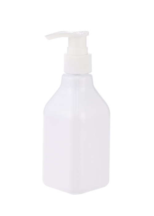 Botella de desinfectante de manos con bomba de loción blanca PET de 300 ml