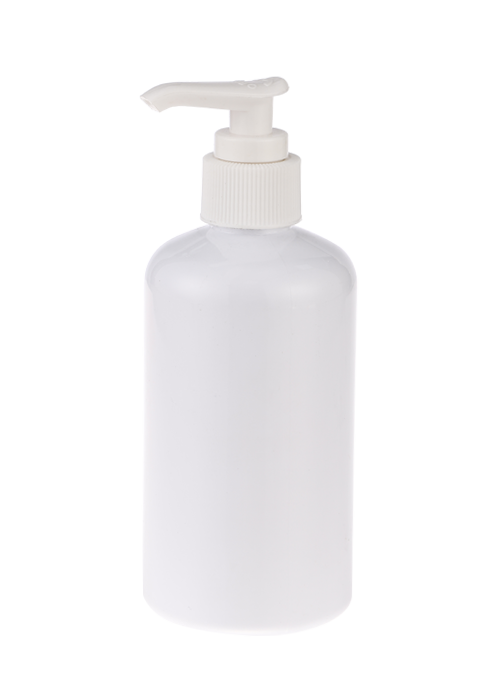 Botella de bomba de loción PE blanca de 300 ml