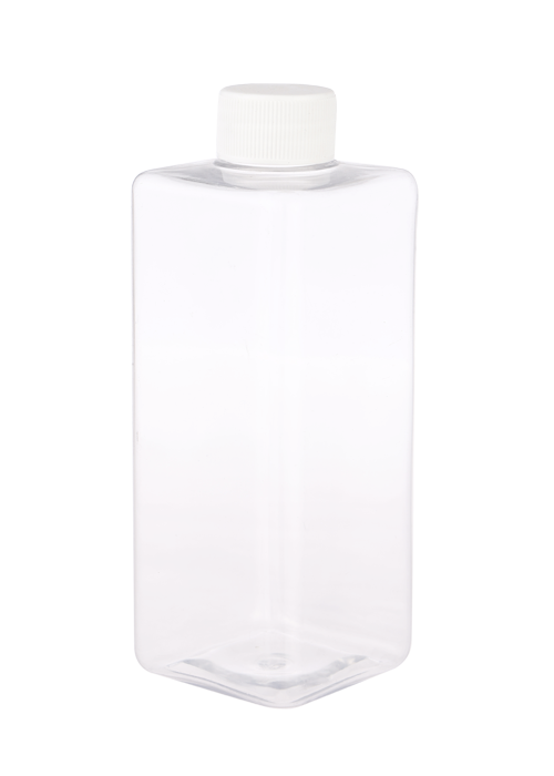 Botella PET cuadrada transparente 300ml
