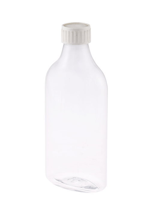Botella dispensadora de líquido transparente para bebidas PET de 400 ml