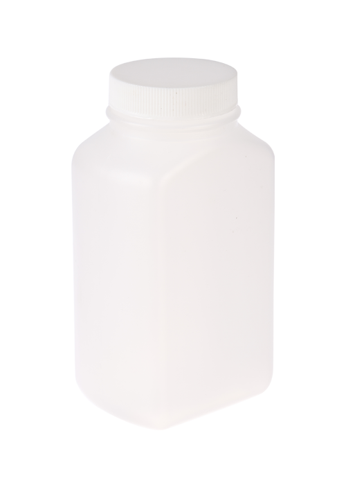Botella cuadrada sólida de PE de 200 ml