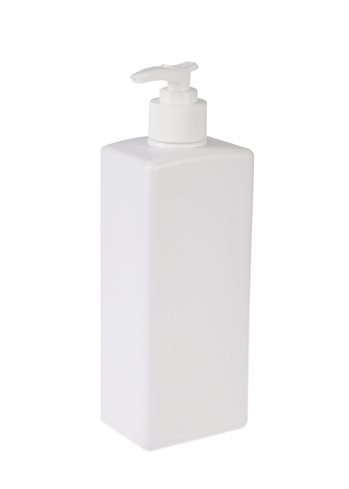 Botella de bomba de loción de gel blanco PE de 500 ml